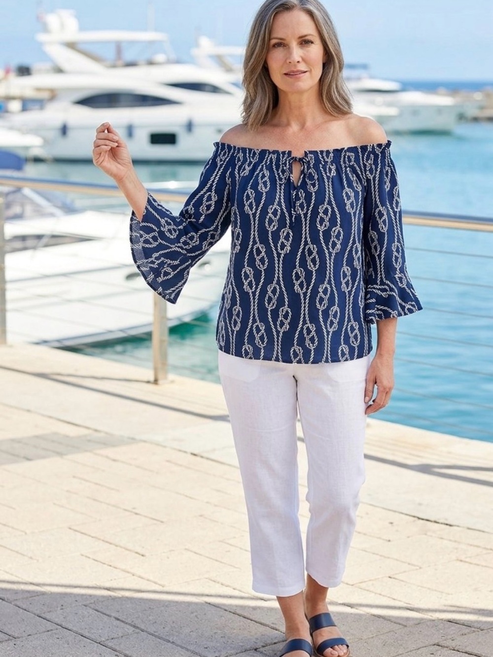 La Mer Luxe Monica Off-The-Shoulder Top size XS